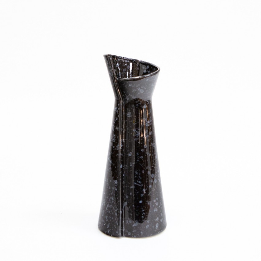 Vase en céramique noire des années 1960