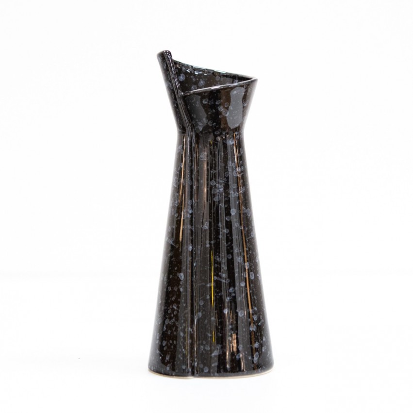 Vase en céramique noire des années 1960