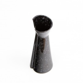 Vase en céramique noire des années 1960