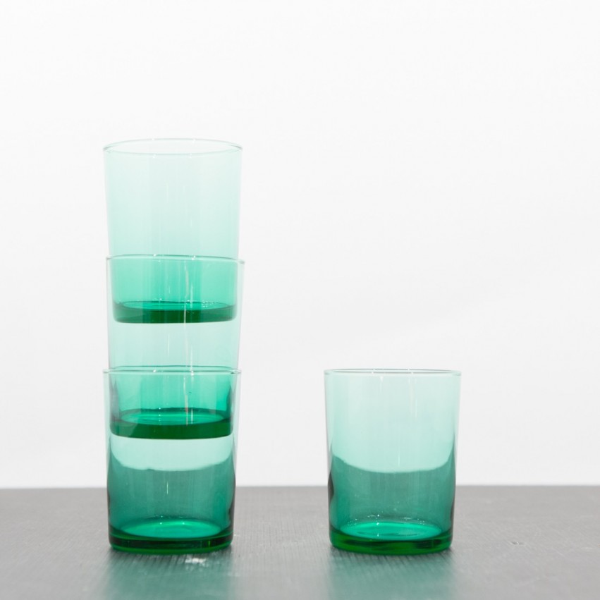 Verres Lesieur en verre vert !