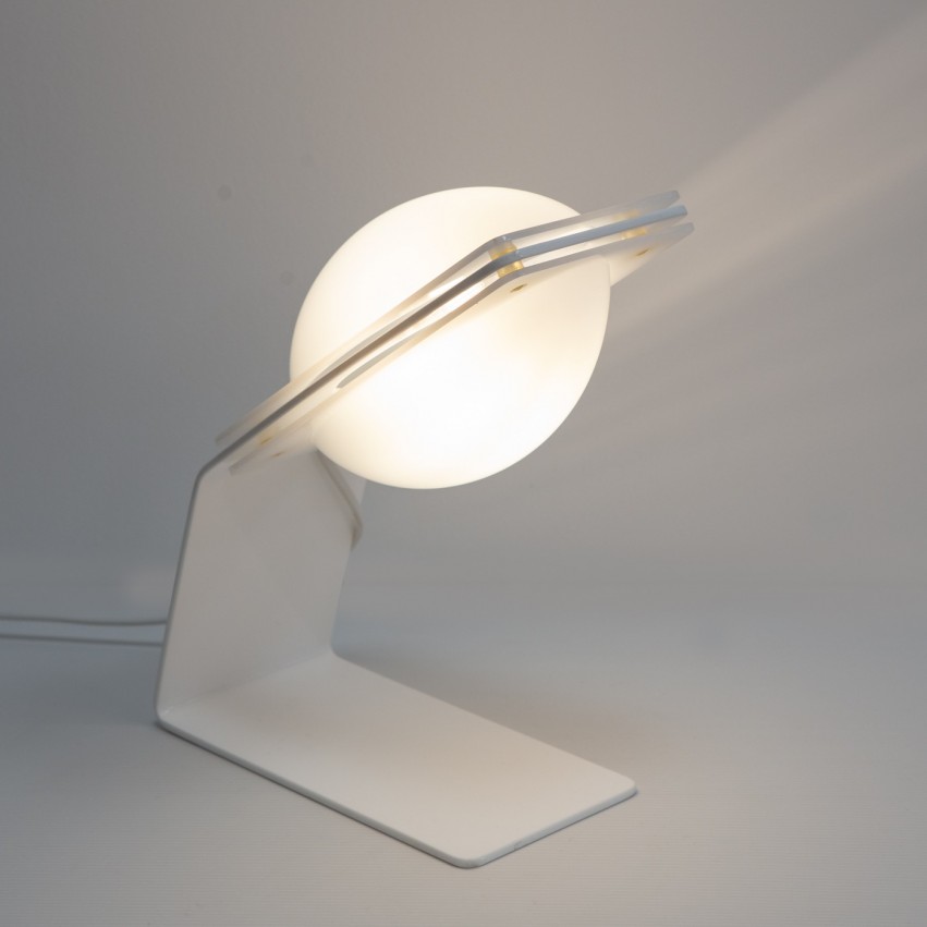 Lampe de bureau italienne en plexiglas