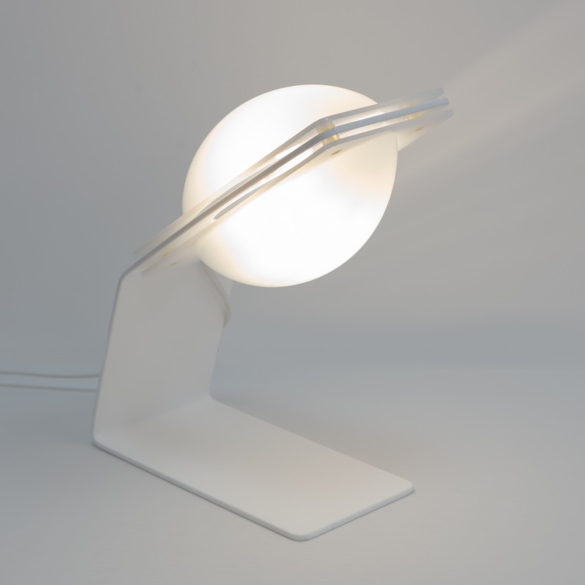 Lampe de bureau italienne en plexiglas