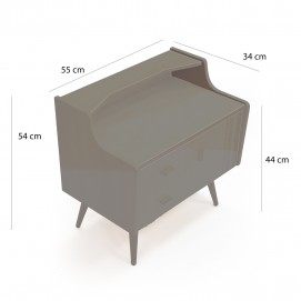 Table de chevet en bois des années 1950