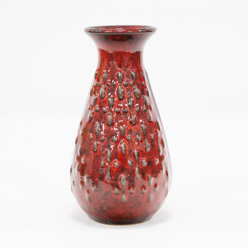 Vase en céramique rouge des années 1960 - Jasba 1540-15