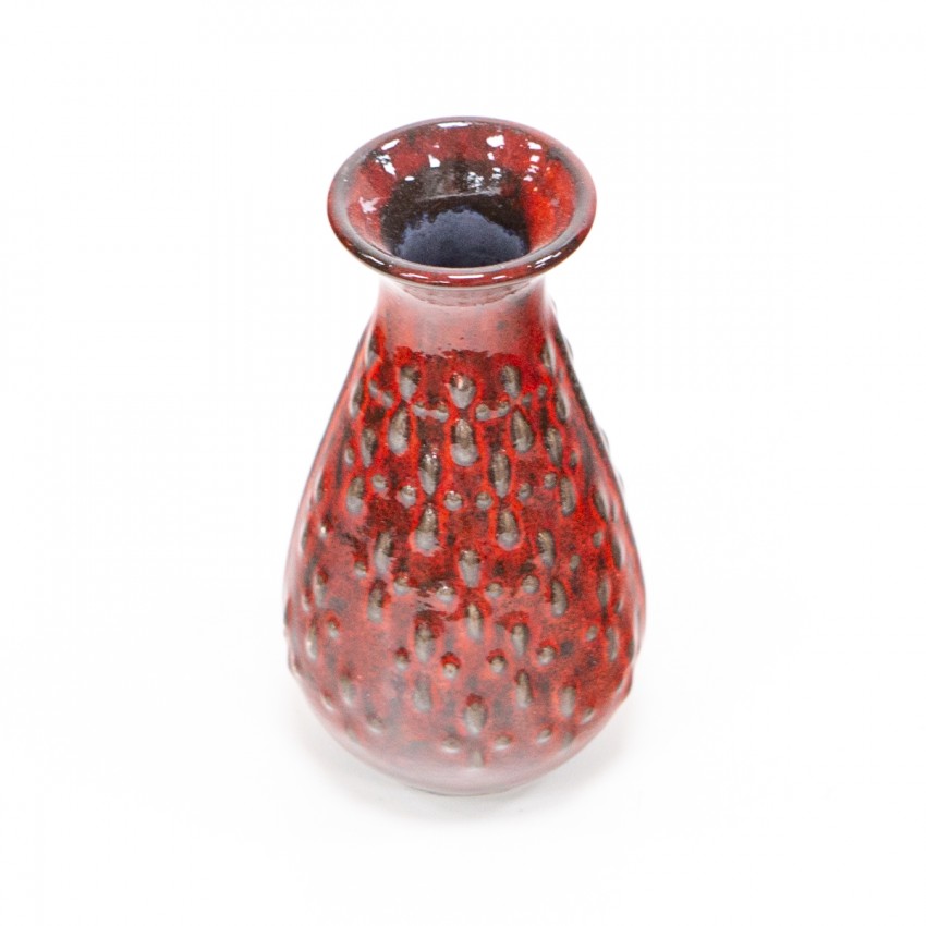 Vase en céramique rouge des années 1960 - Jasba 1540-15