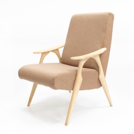 Fauteuil compas des années 1950 en bois