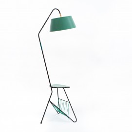 Lampadaire à tablette en Formica et Scoubidou vert