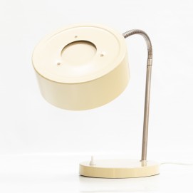 Lampe de bureau au réflecteur cylindrique et au flexible chromé des années 1960