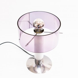 Lampe cylindrique en métal et Plexiglas - Philippe Rogier pour Oxar, 1972