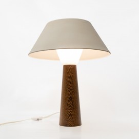 Lampe de bureau Philips en bois, verre et métal