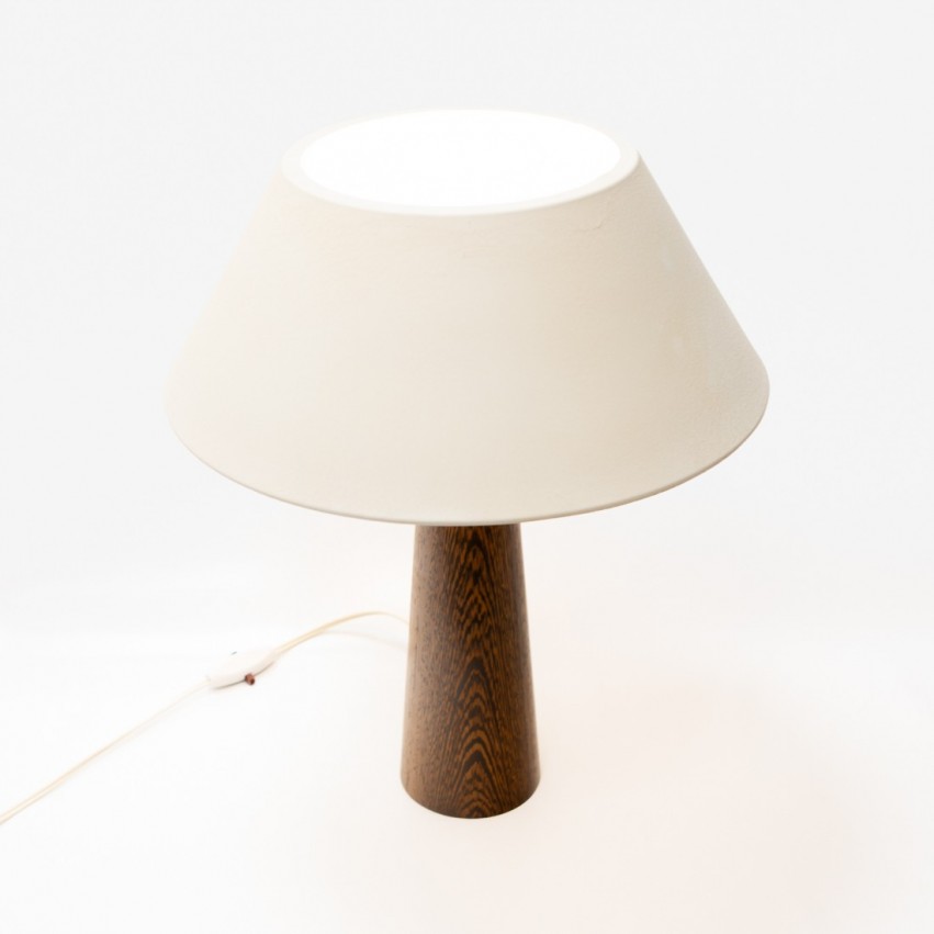 Lampe de bureau diabolo Philips en bois, verre et tôle