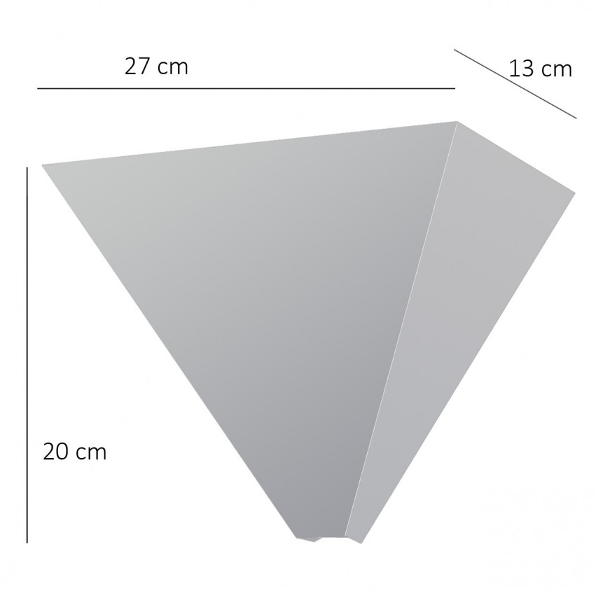 Vasques triangulaires en métal chromé des années 1970