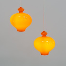 Suspension en verre orange Oplight 5171 de Jakobsson pour Markaryd