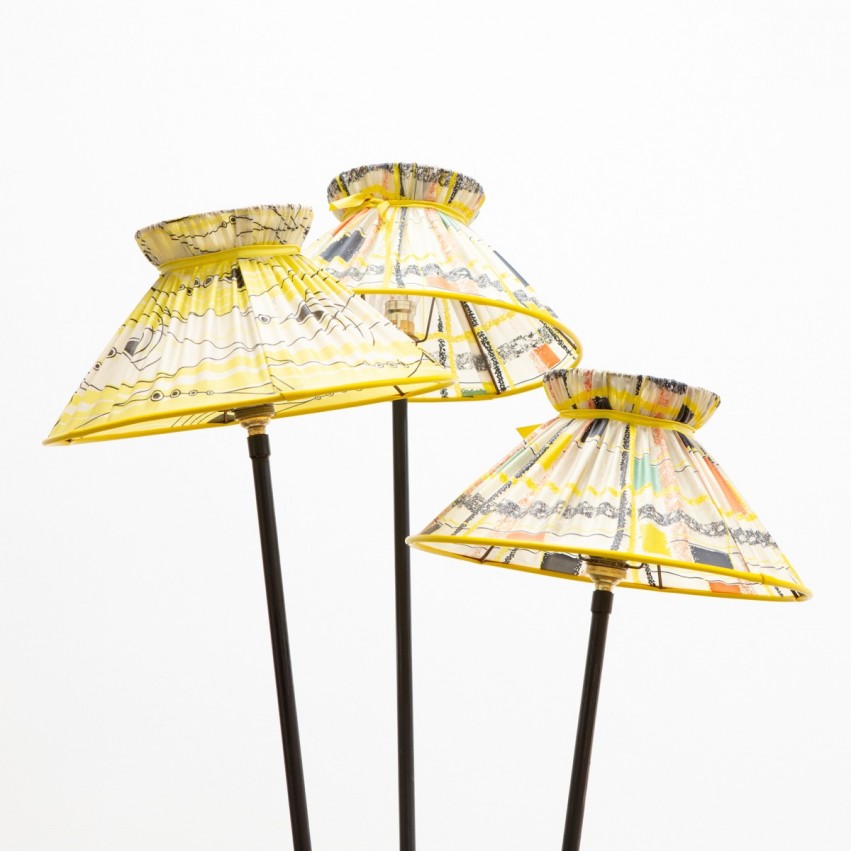 Lampadaire trois abat-jours des années 1950