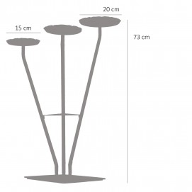 Porte-plantes tube chromé des années 1940