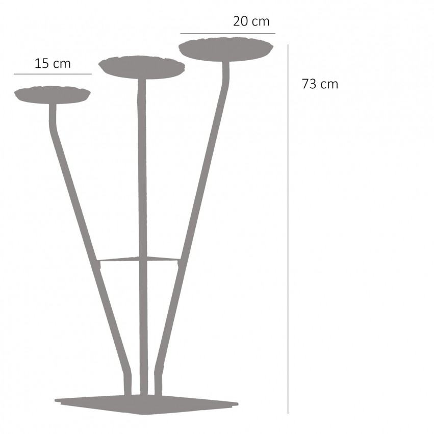 Porte-plantes tube chromé des années 1940