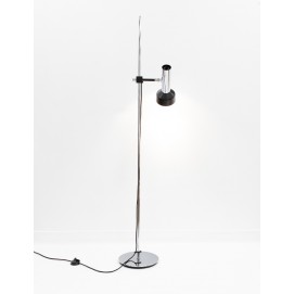Lampadaire Staff Leuchten au spot noir et chromé