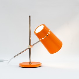 Lampe de bureau articulée en tôle laquée et Plexiglas