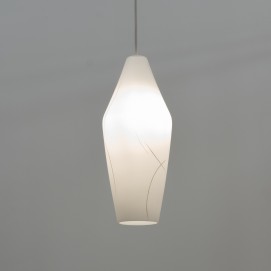 Suspension hexagonale en verre des années 1950