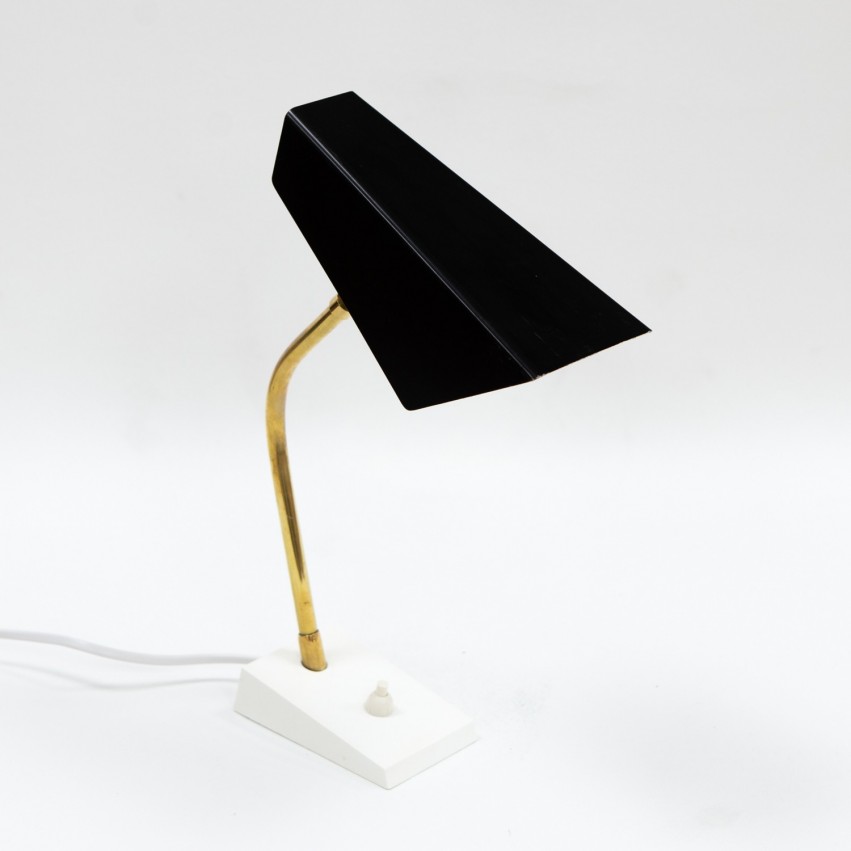 Lampe en tôle pliée des années 1950