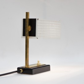 Lampe de chevet en tôle perforée des années 1950