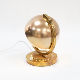 Lampe globe Art déco en laiton