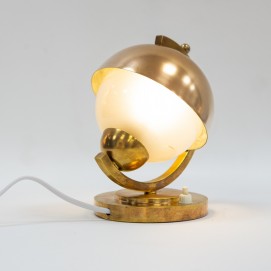 Lampe globe Art déco en laiton