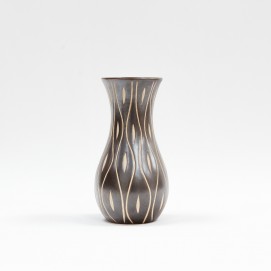 Vase noir et blanc en céramique de Piesche & Reif