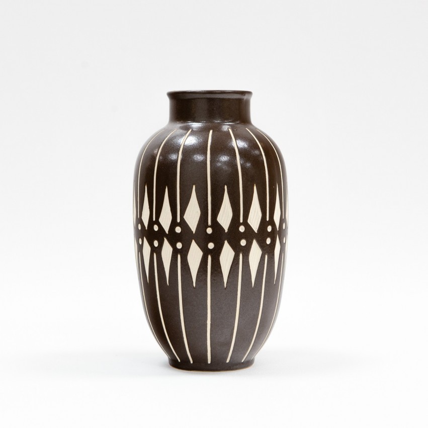 Vase noir et blanc Piesche & Reif