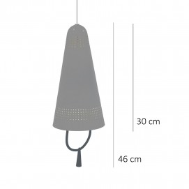 Suspension conique en tôle perforée des années 1950