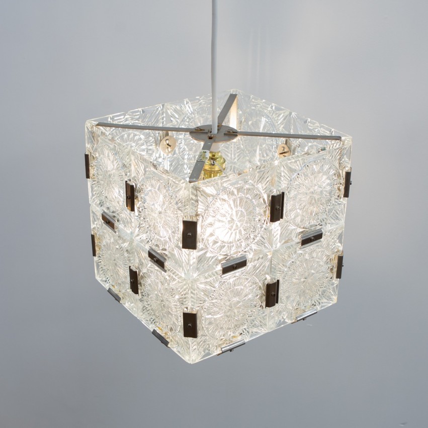 Lustre cubique Kamenicky Senov