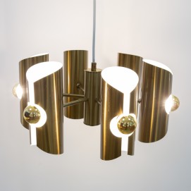 Lustre en inox doré