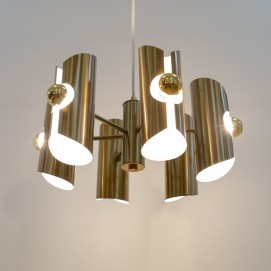 Lustre en inox doré