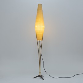 Lampadaire amphore années 1950 laiton résine