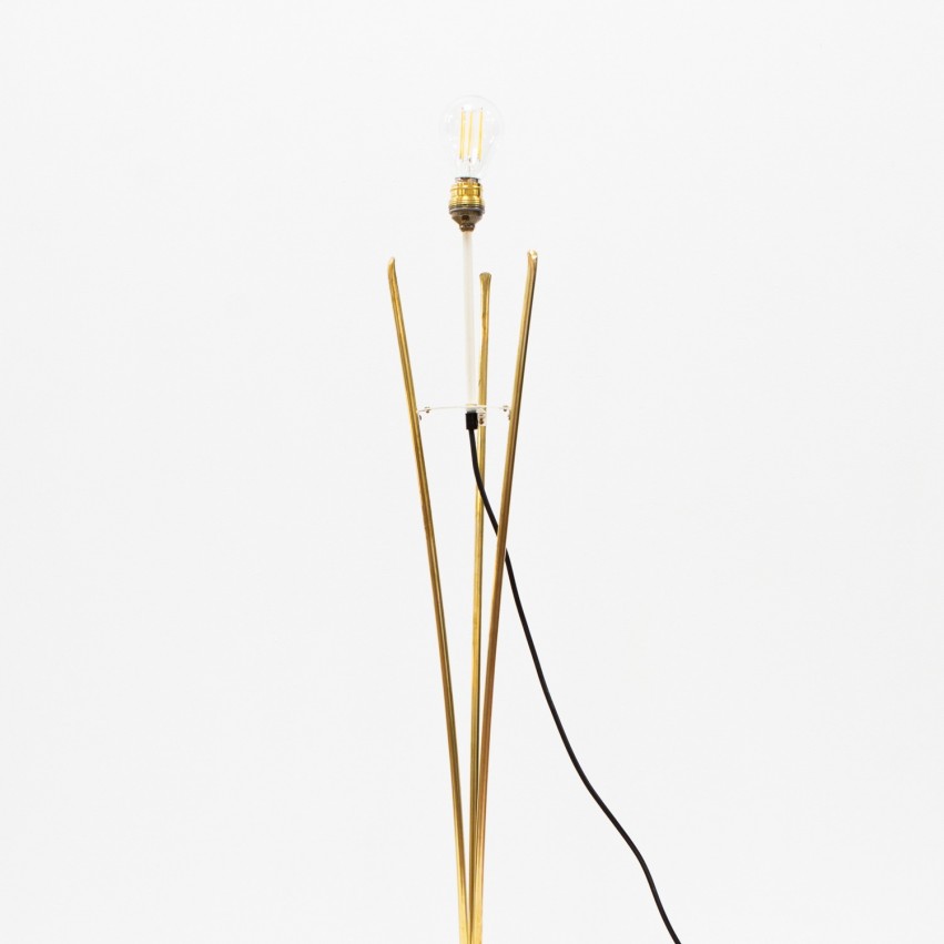 Lampadaire amphore années 1950 laiton résine