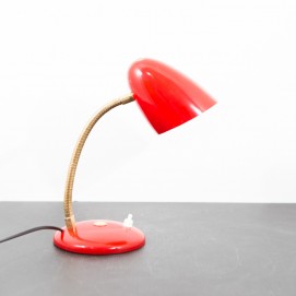 Lampe de chevet/applique vintage rouge et laiton
