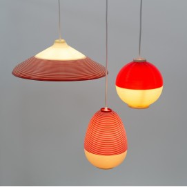 Lustre Rotaflex rouge et blanc