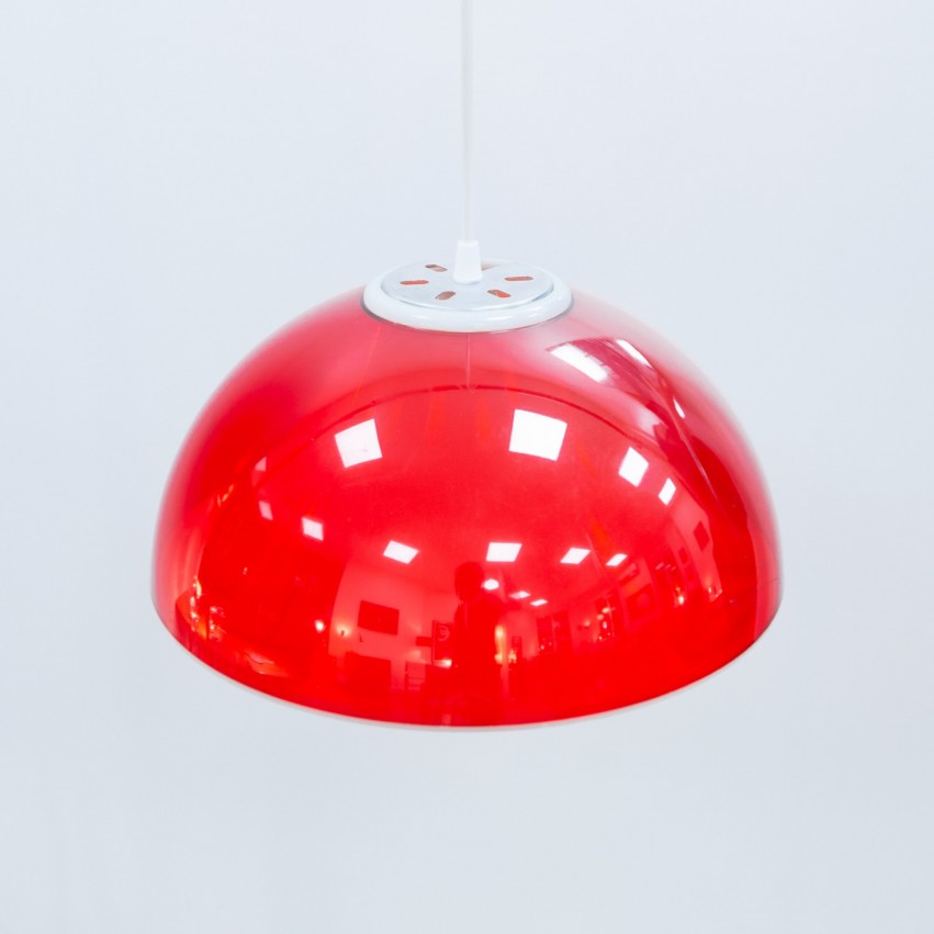 Suspension Stilux en Plexiglas rouge