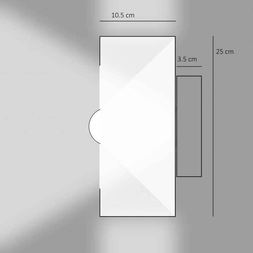 Applique d'éclairage indirect pour ampoule à calotte argentée