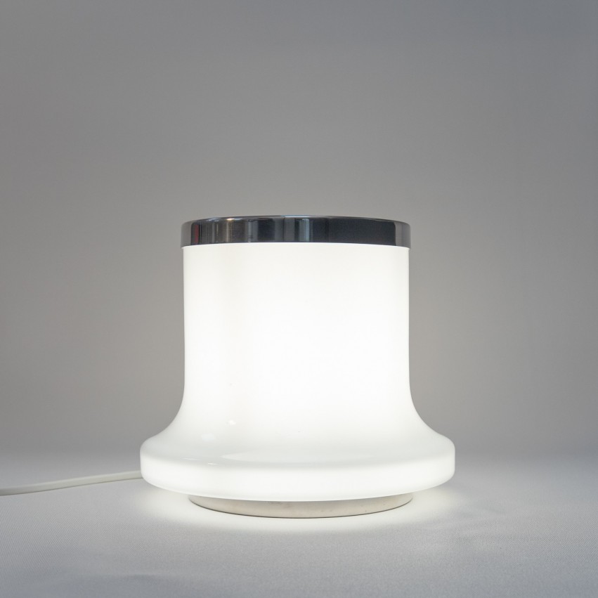 Lampe sphérique et cylindre de verre Reggiani