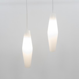 Suspension losange en opaline