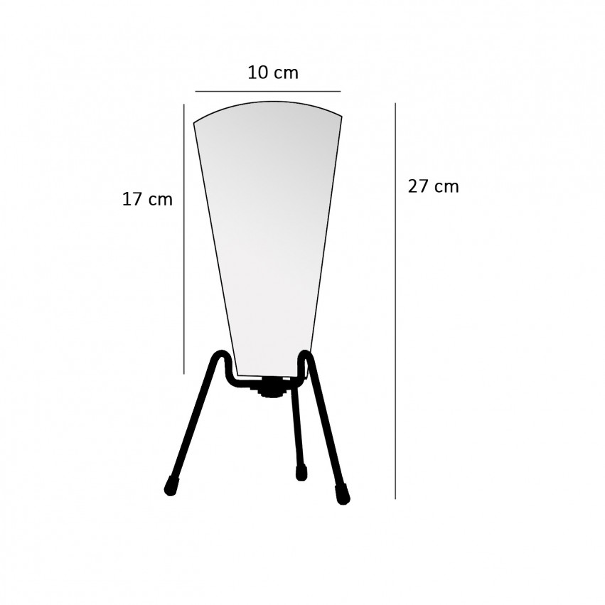 Lampe tripode en Rotaflex - Dimensions