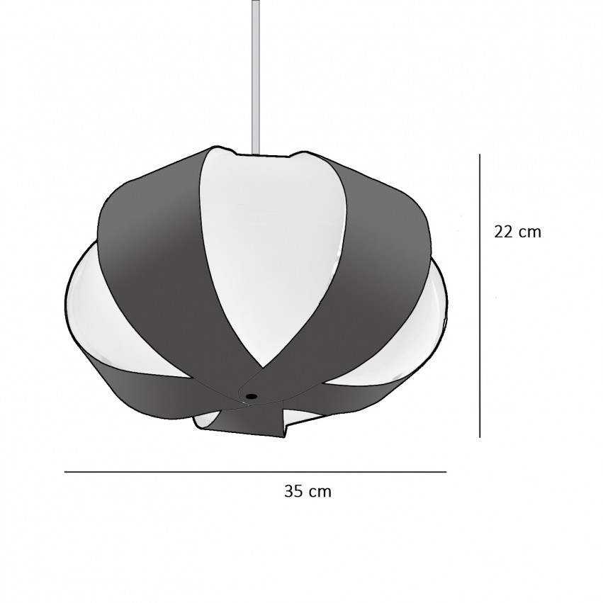 Suspension en Plexiglas et lamelles de bois