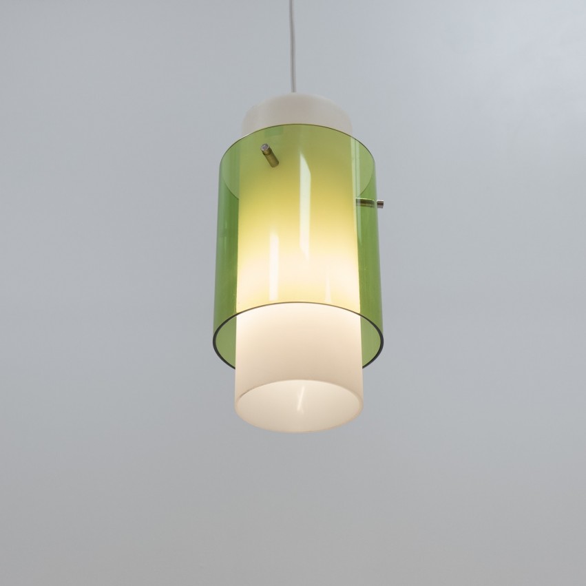 Suspension cylindrique double Plexiglas