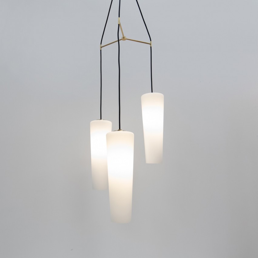 Lustre triple verrerie Lunel