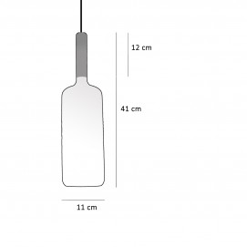 Suspension suédoise en verre et bois