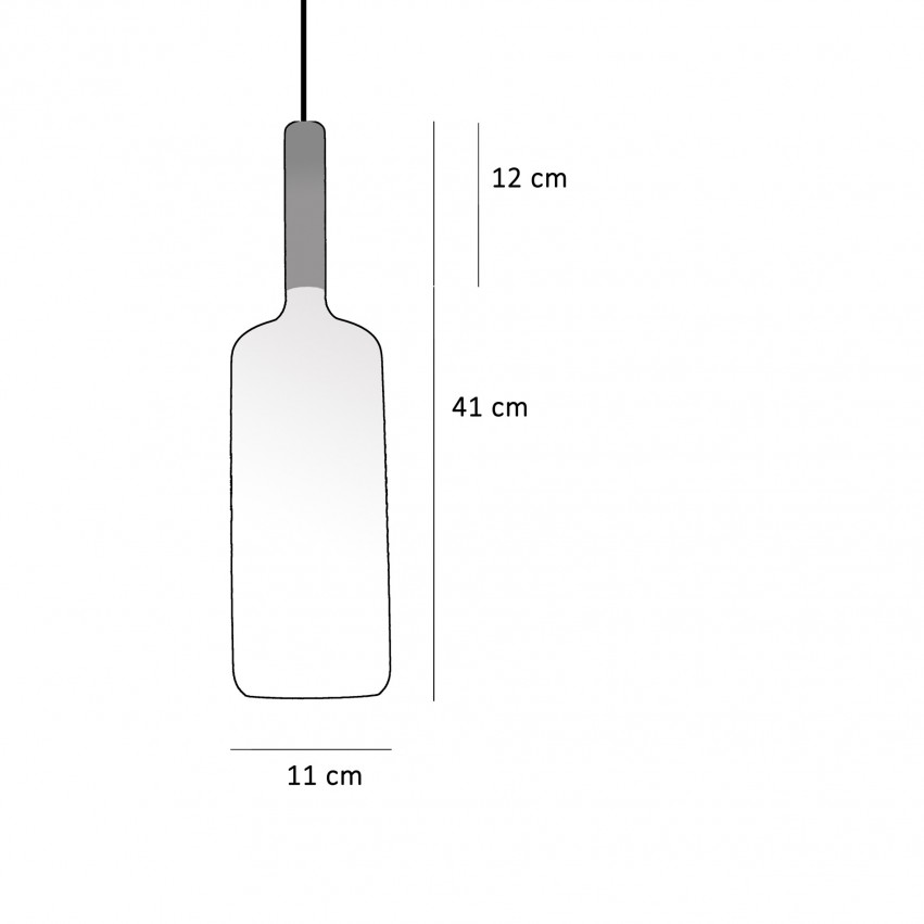 Suspension suédoise en verre et bois