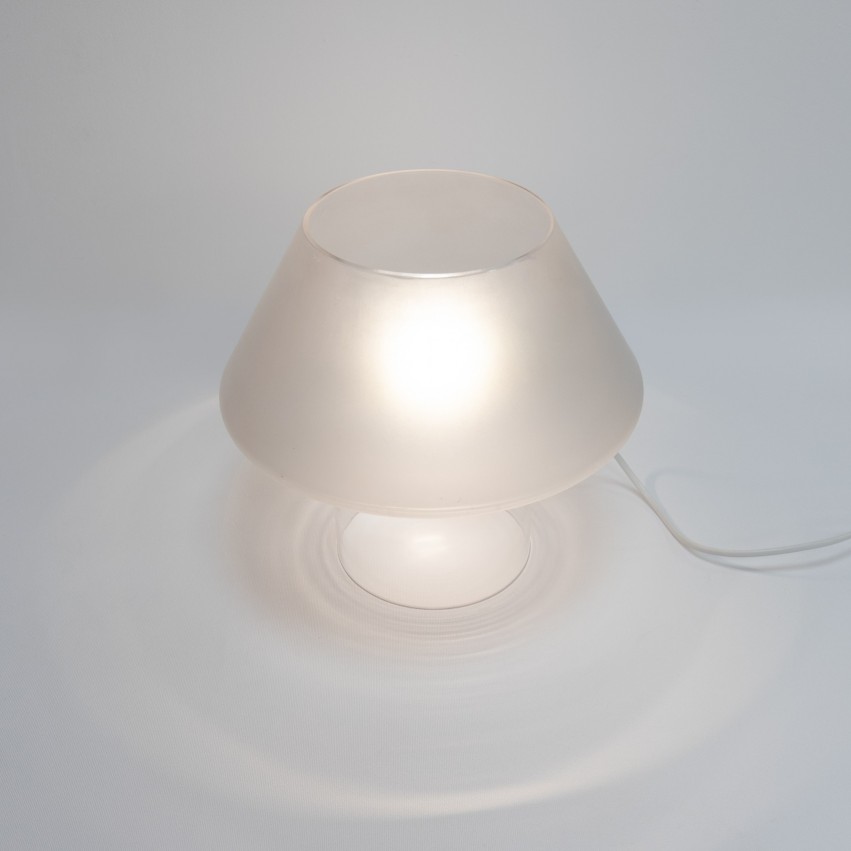 Lampe en verre givré des années 1970 - Veart - Rosati