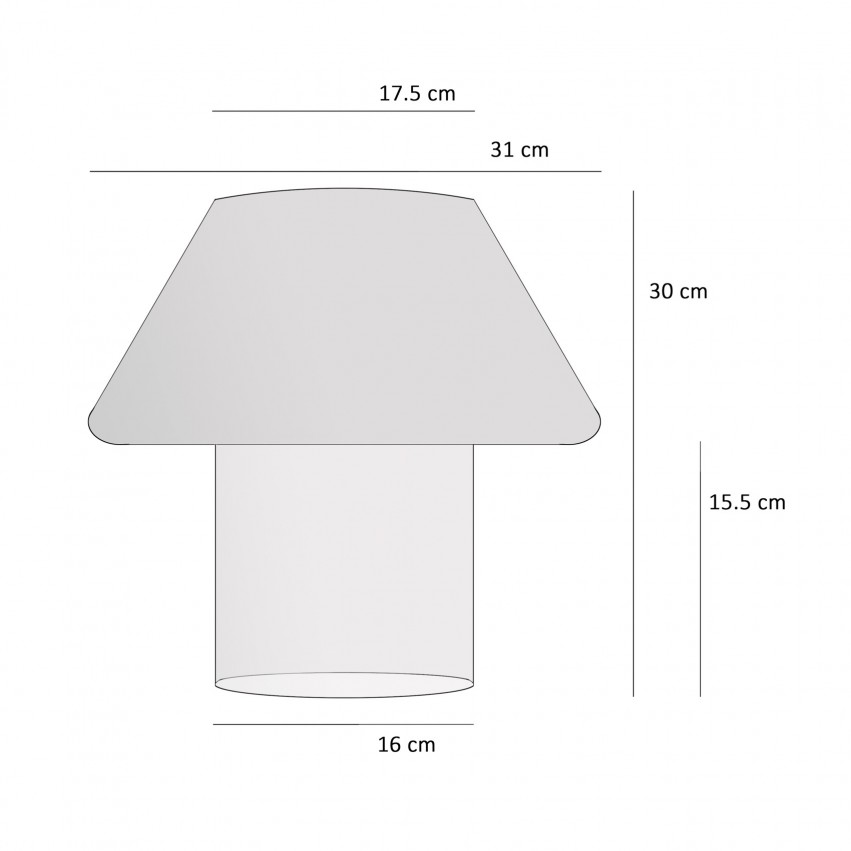 Lampe en verre VeArte - Rosati - Dimensions