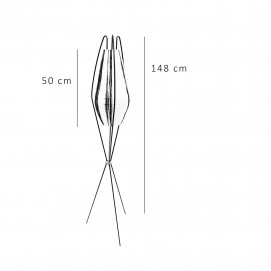 Lampadaire en raphia synthétique - Dimensions